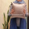 کاور کوسن رولکس براق قهوه ای روشن