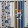 پرده کتان چاپی اتاق کودک طرح خرس 2