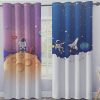 پرده کتان چاپی اتاق کودک طرح فضانورد 7