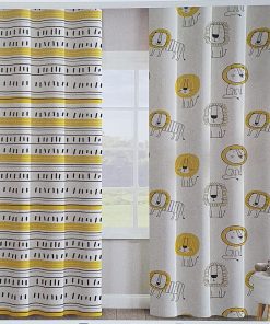 پرده چاپی اتاق کودک طرح شیر 1