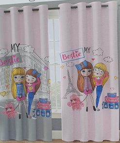 پرده چاپی اتاق کودک طرح دخترانه Bestie