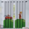 پرده کتان چاپی اتاق کودک طرح سگ 4