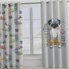 پرده کتان چاپی اتاق کودک طرح سگ 5