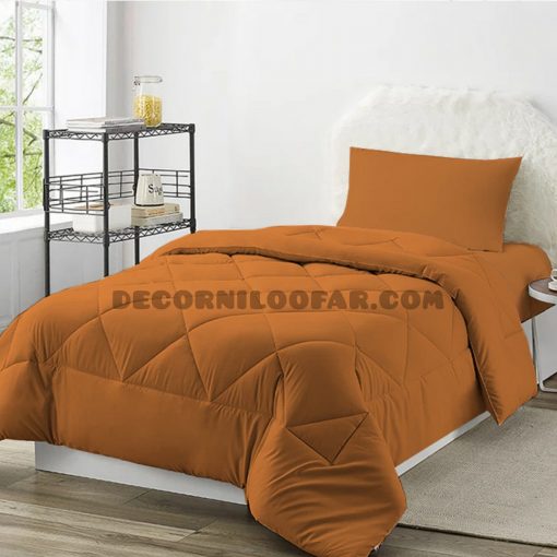 رو تختی یکنفره قهوه ای شتری